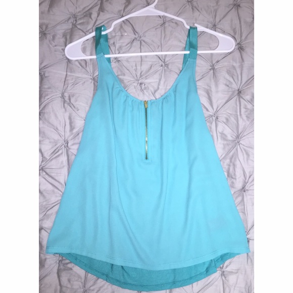 Loose turquoise tank
