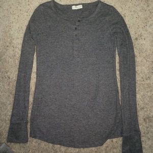 Dark Grey Long-Sleeve Henley