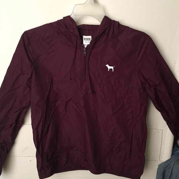 Victoria's Secret burgundy anorak jacket. XS/S