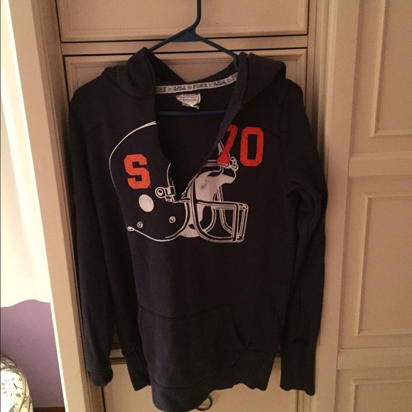 Navy blue pink sweatshirt - Picture 1 of 4