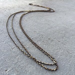 Double Black and Gold Chain Necklace