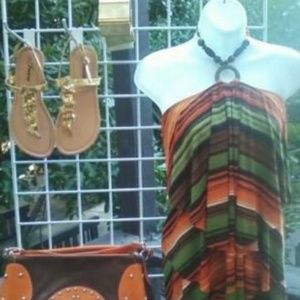 Multi tube top purse and sandal