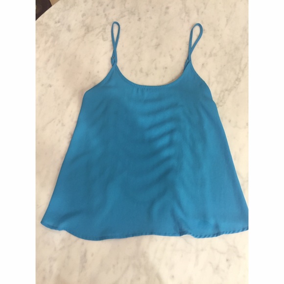 Bright blue with caged back