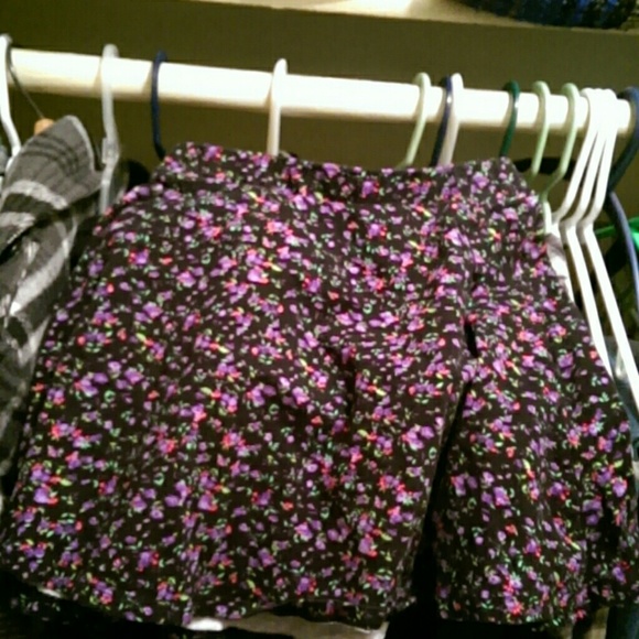 Floral, high-rise skirt