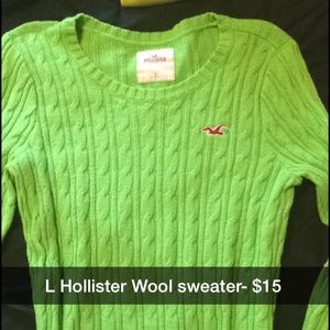 Lime green wool sweater