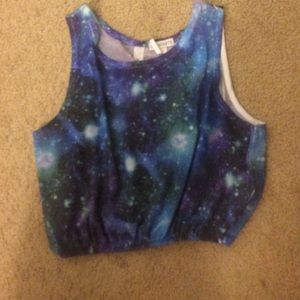 galaxy crop top