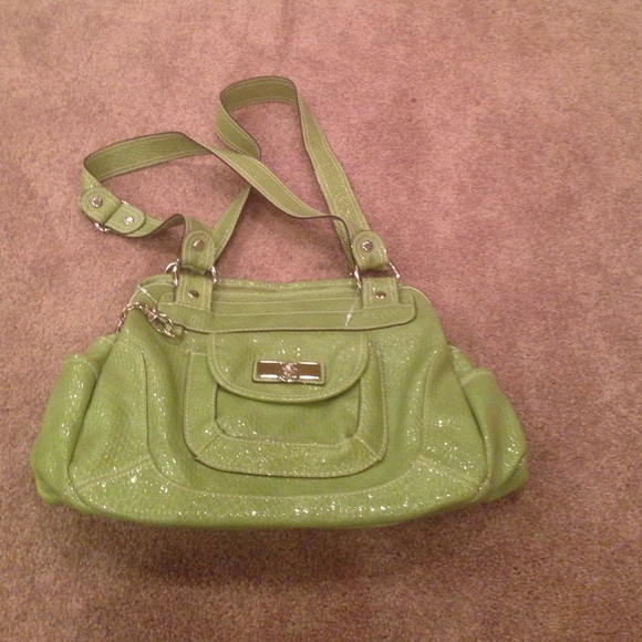 Green purse with coin pouch