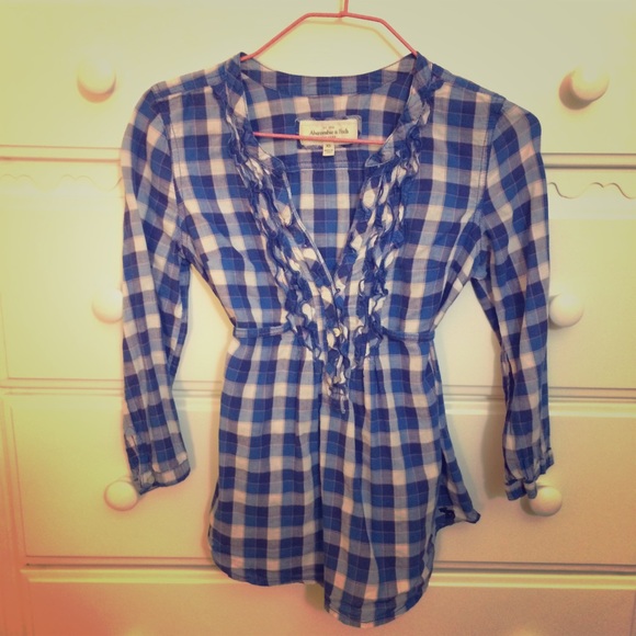 A&F Plaid Shirt w/ String