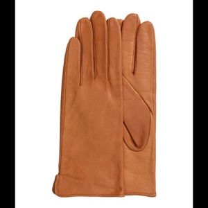 NEW Genuine Leather Golden Brown Gloves!