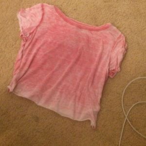 pink tie dye crop top