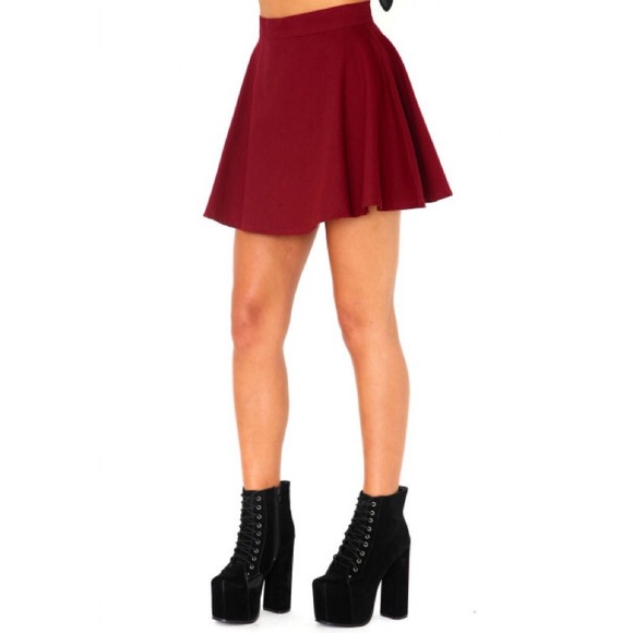 Missguided Burgundy Skirt
