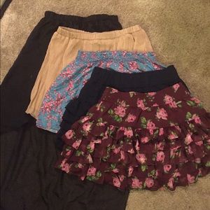 5 small skirts: 2 A&F , 1 Forever 21, 2 extras