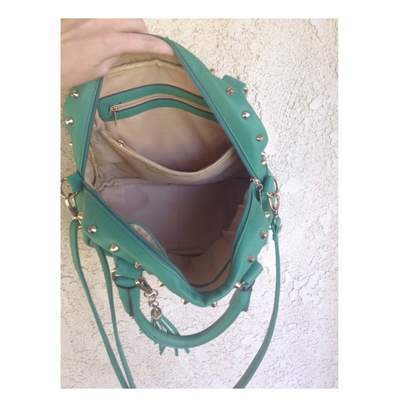 38 off WINDSOR Handbags Green large studded bag from Karen's closet