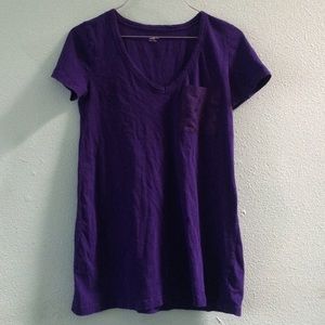 ⚡️FLASH!⚡️GAP Purple Pocket V-Neck T-Shirt