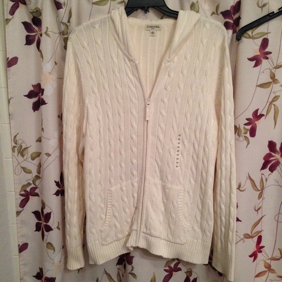 3X cream colored zip hoodie sweater