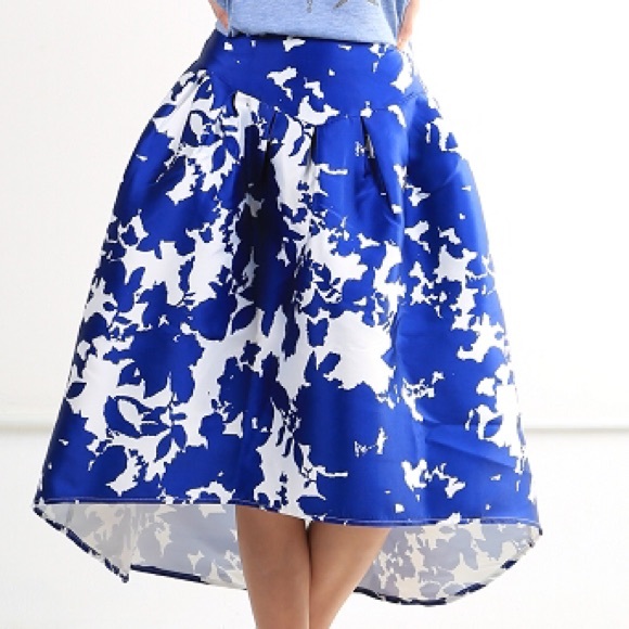 Metallic Floral Textured Brocade Skirt