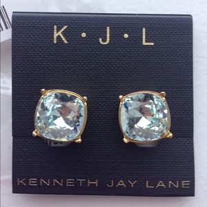 Kenneth Jay Lane stud earrings 22k gold