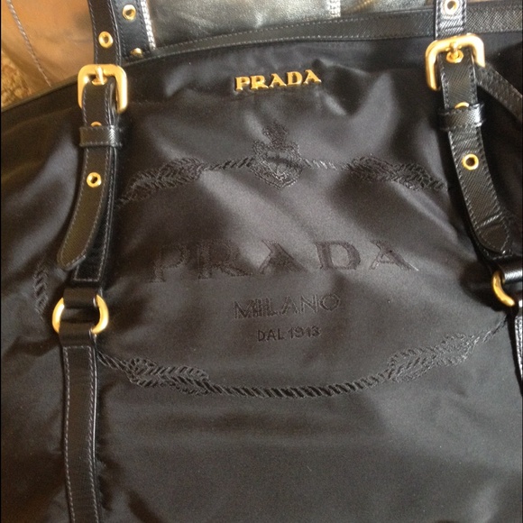 Prada Tessuto nylon with saffiano leather tote New - Picture 2 of 4