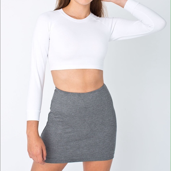 Dark Heather Grey Ponte Mini Skirt