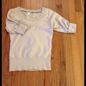 Beige short sleeve sweater