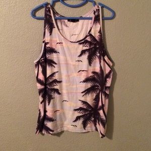 Men's Palm tree pattern tank top