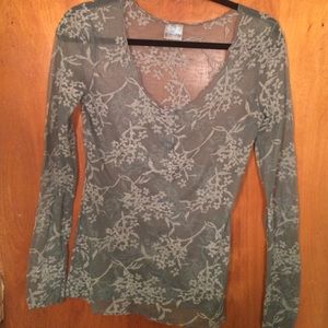 Free People Floral Burnout Henley