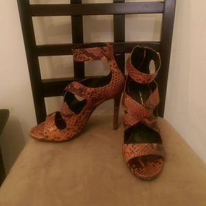 Zara leather high heel sandals
