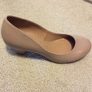 Zigi Soho Nude Patent Leather Low Heels
