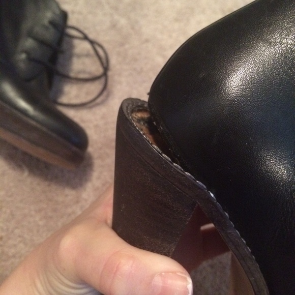 Cole Haan stacked heel lace-up booties - Picture 3 of 4