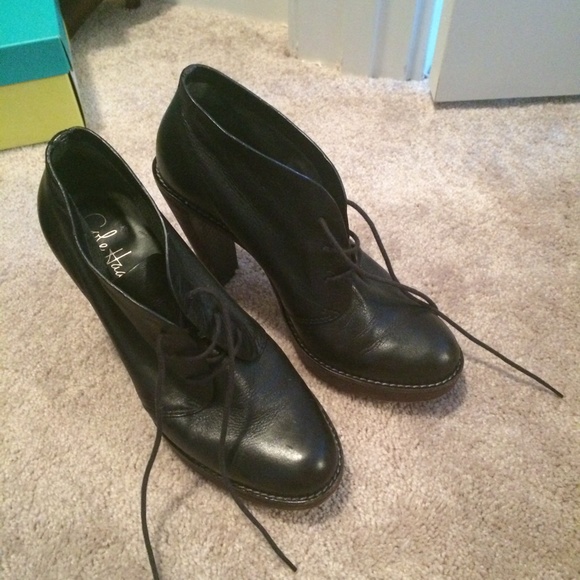 Cole Haan stacked heel lace-up booties - Picture 4 of 4