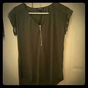 NWOT Express zip front blouse