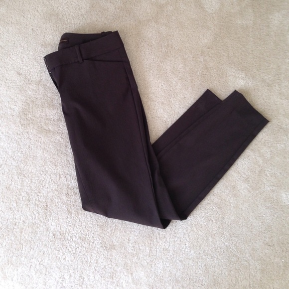 Brown straight leg dress pant