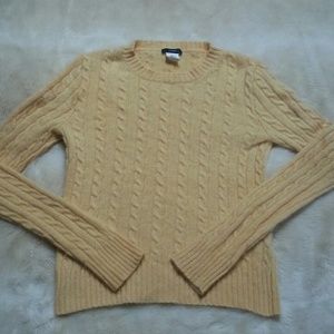 J. Crew Wool/Cashmere Blend Cable Knit Sweater