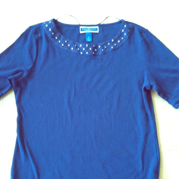 Cute black top with rhinestones