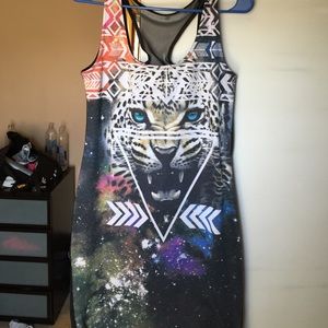 Galaxy Tiger little black Dress