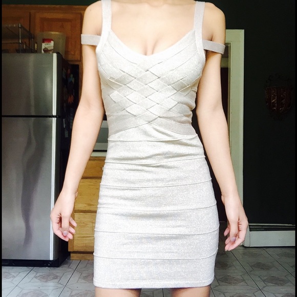 Shimmering bandage dress
