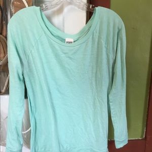PINK green long sleeve top