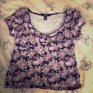 Floral belly shirt