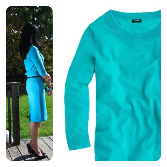 BUNDLED ❤️ j. crew // tippi sweater in teal blue - Picture 2 of 4