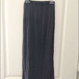 Brandy Melville dark grey striped maxi skirt