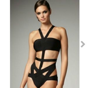 Women's Black Strappy Monokini