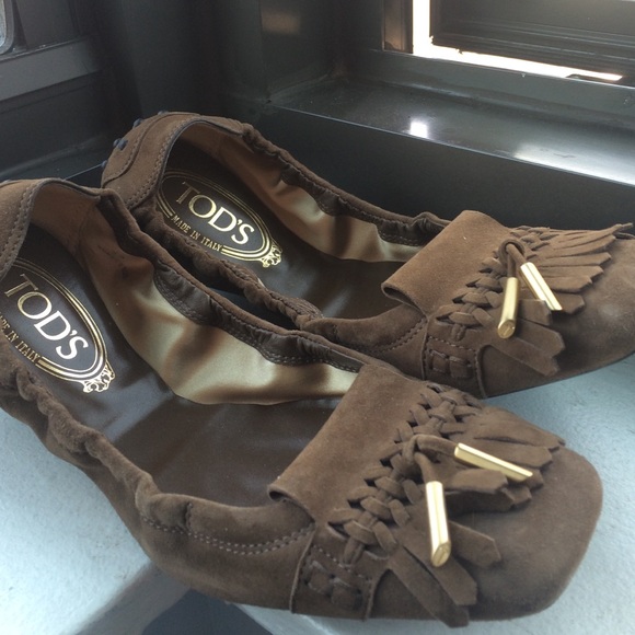 TOD'S Suede ballerinas women shoes
