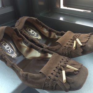 TOD'S Suede ballerinas women shoes