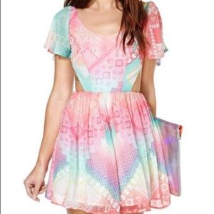 nasty gal rainbow flow dress