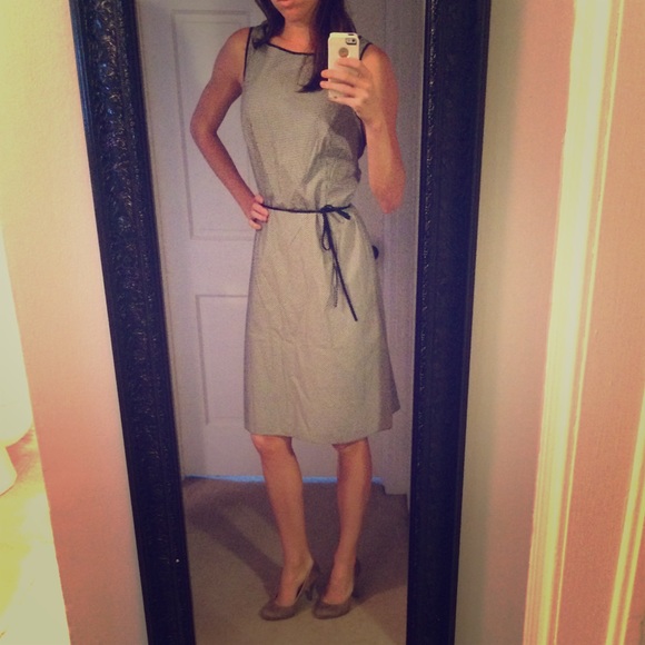 Ann Taylor Black and White Checkered Sundress