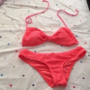 coral bikini