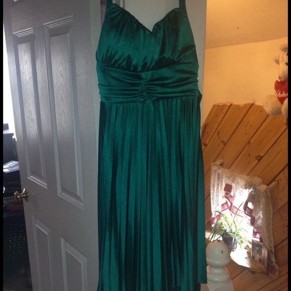Nice teal silky dress. Worn once