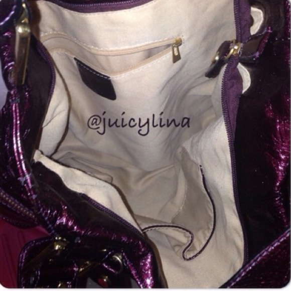 Burgundy shoulder bag unzip to expand 5"more - Picture 3 of 4