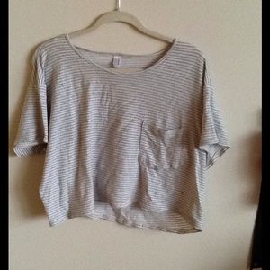American Apparel Striped Crop Top