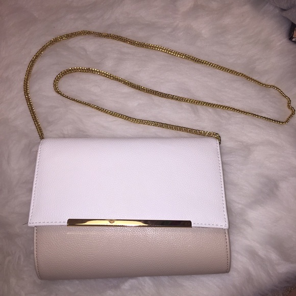 Tan & White Purse